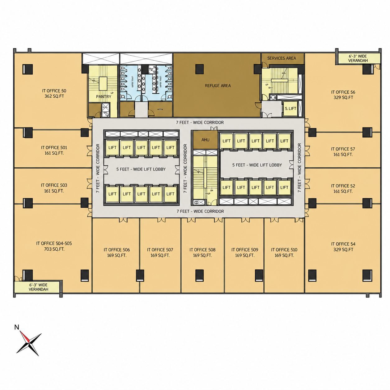 Office Space -  Tower A floor plan