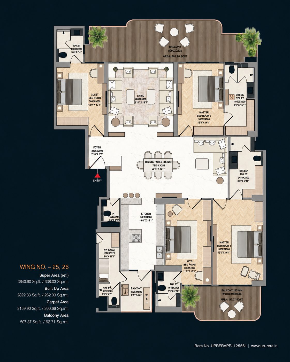 4 BHK  floor plan